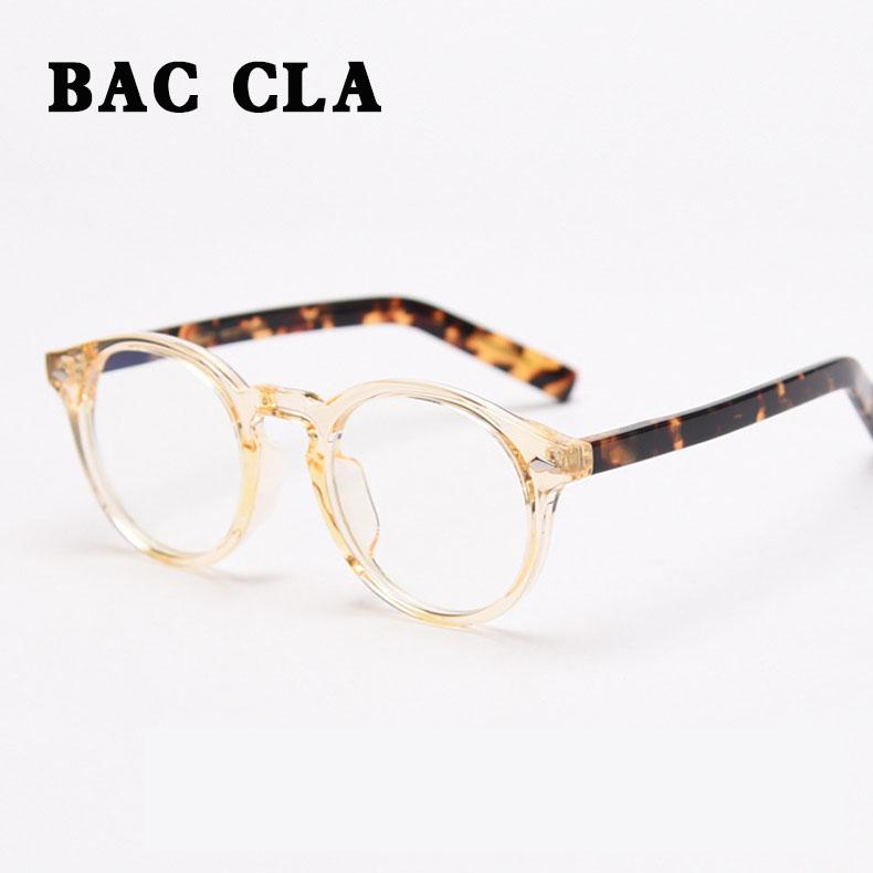 

BAC CLA Male Optical Glasses Frame Women Clear Lens Korean Style Women's Round Glasses for Men Grey Transparent Accessories