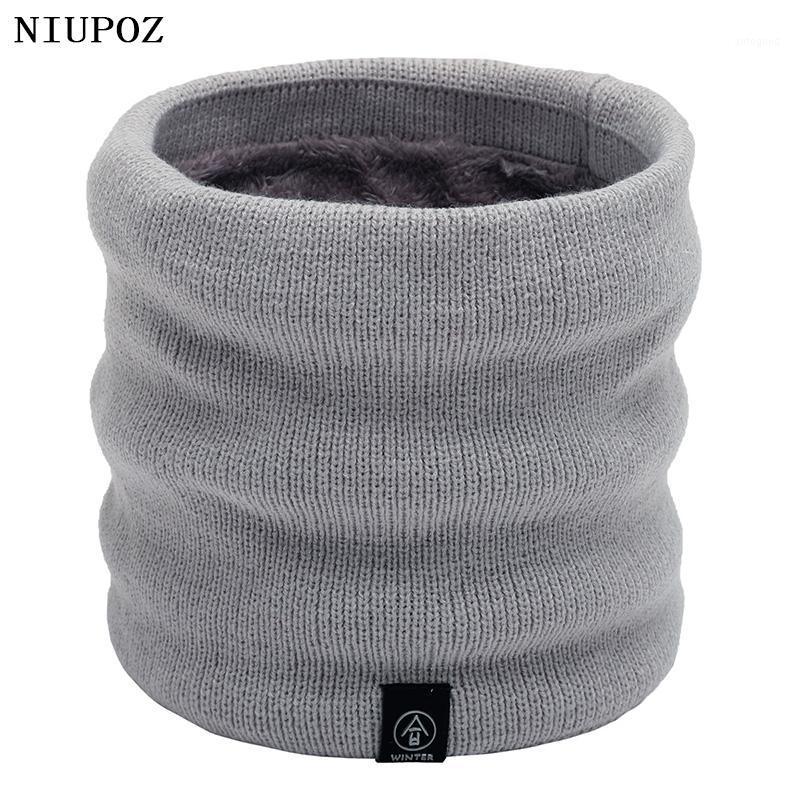 

Scarves Women Fashion Winter Unisex Warm Solid Knitted Ring Scarf Men Bandana Headband Plus Velvet1