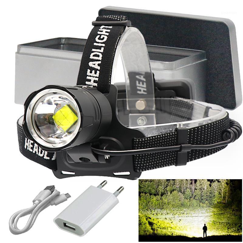 

LED headlight high lumen XHP70.2 Zoom powerful head torch led head lamp lantern light fishing lampe frontale USB headlamp 186501