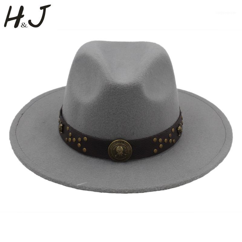 

Wide Brim Hats Winter Autumn Wool Men Fedora Hat Dad Jazz Godfather Steampunk Cap Size 56-58cm1, Black