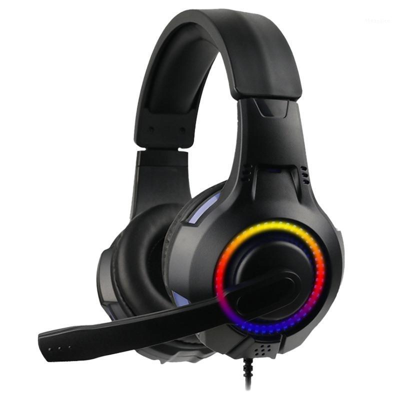 

Headset Gaming Headset Computer with RGB ic Lights 4D Stereo Surround Sound1, Black