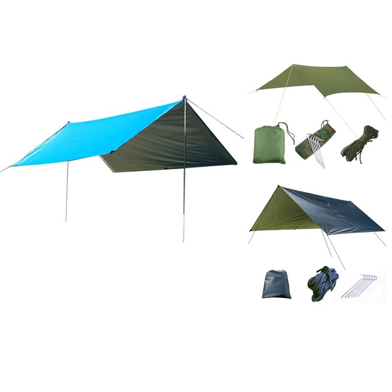 

Ultralight Tarp Outdoor Camping Survival Sun Shelter Shade Awning Silver Coating Pergola Waterproof Beach Tent
