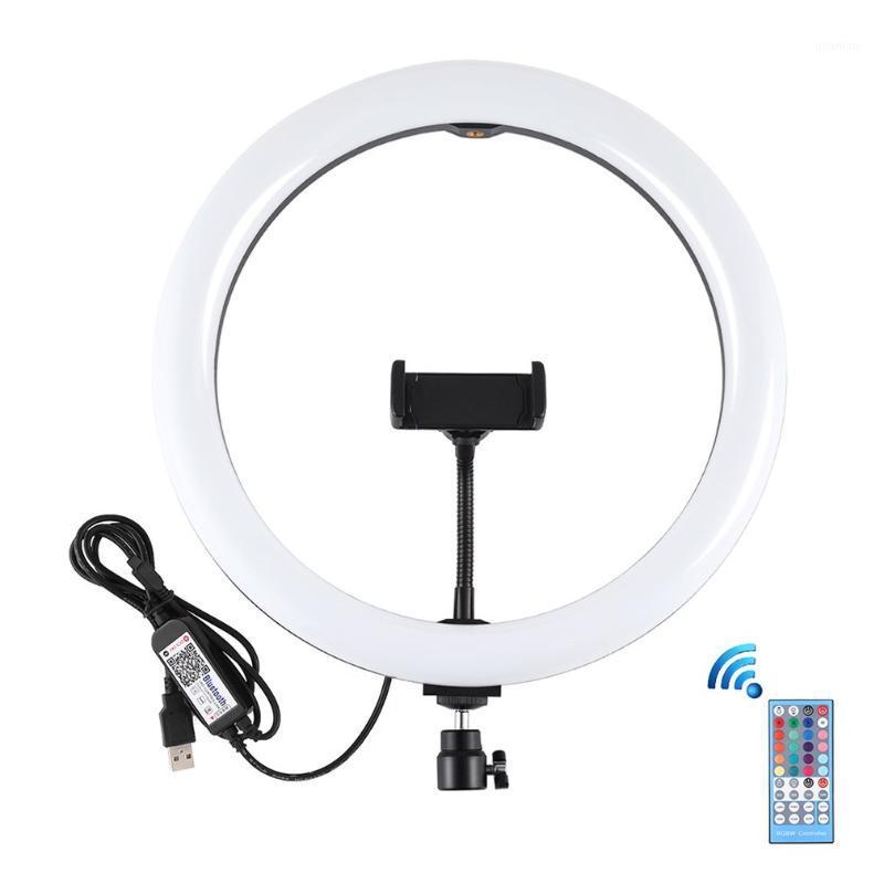 

11.8inch 30cm RGB Light Desk Stand Tripod Mount Dimmable LED Ring Vlogging Selfie Video Lights Selfie Photography Tripod1