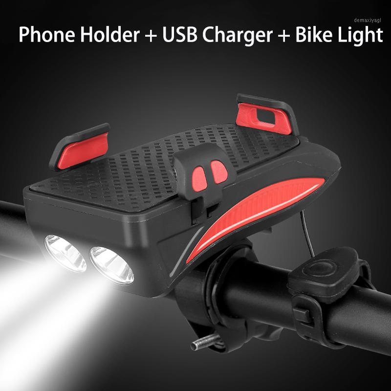 

Bike Light Front 4000mAh USB Rechargable Phone Holder Bicycle Light MTB Bike Lamp Ultralight Cycling Accessories1