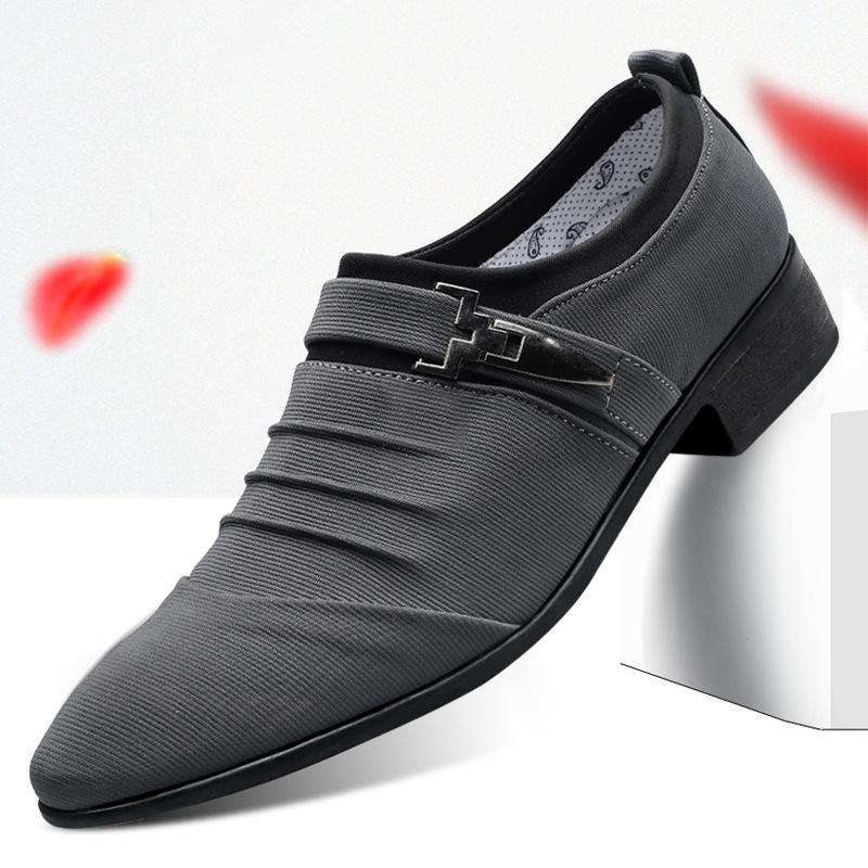 

New Arrival Men Breathable Dress Shoes Pointed Toe Slip-on Flat Shoes Top Quality Comfortable Mens Business Party