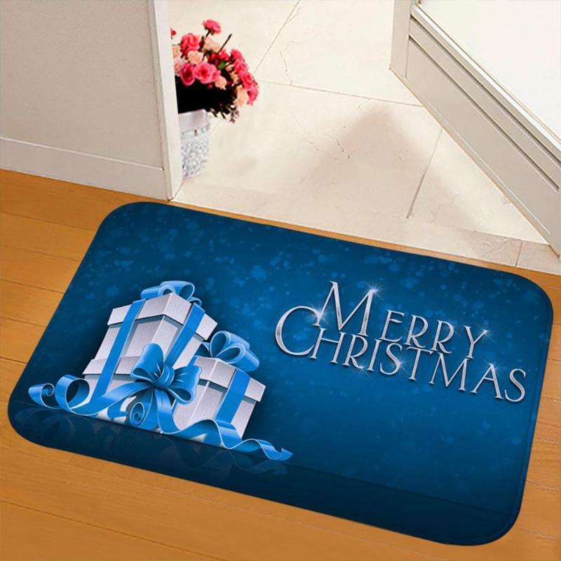 

Christmas Mat Outdoor Carpet Anti-slip Floor Carpet Flannel Door Mat Kitchen Room Doormat Santa Ornament Christmas Home Decor1
