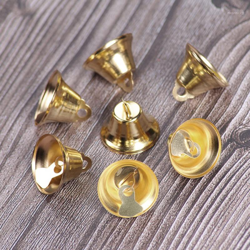 

20/40 Pcs Jingle Bells Gold Silver Pendants Small Iron Christmas Tree Hanging Bell Decorations for Festival Party1