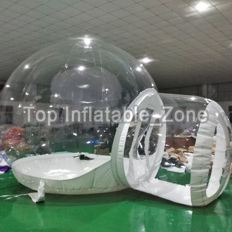 

Lodge Balloon Outdoor Air Log Cabin House Camping Transparent Igloo Dome Clear Bubble Inflatable Tent