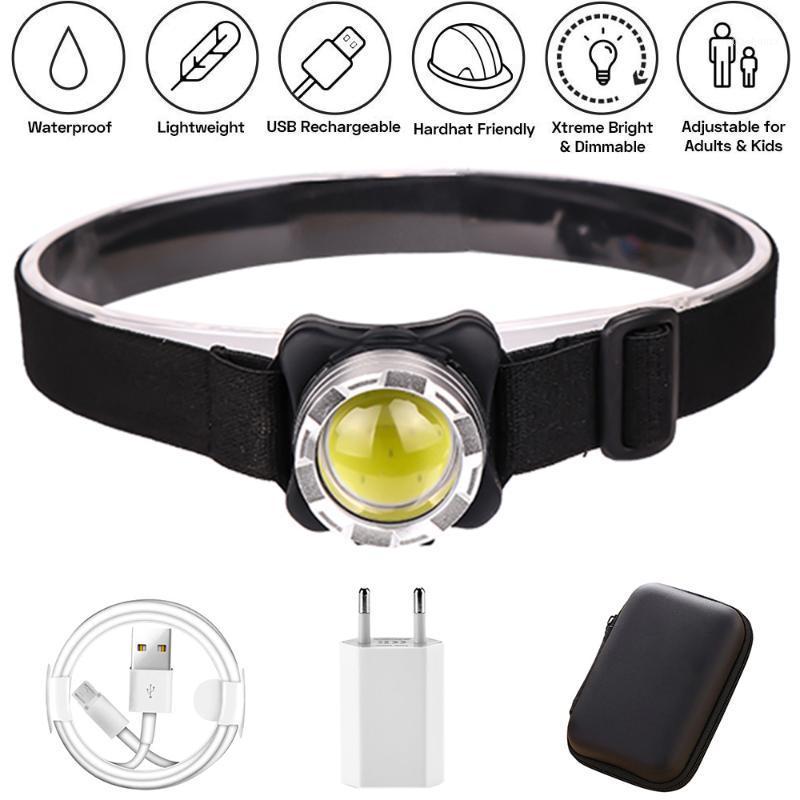 

Brightest led headlight headlamp led hunting light COB rechargeable headlamp Waterproof with Built-in Battery1