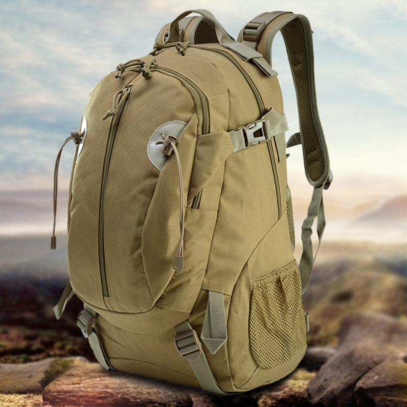 

30L Oxford Sport Backpack Camping Travel Bags Tactical Army Molle Climbing Rucksack Hiking Outdoor Waterproof Resistant Knapsack1, Khaki