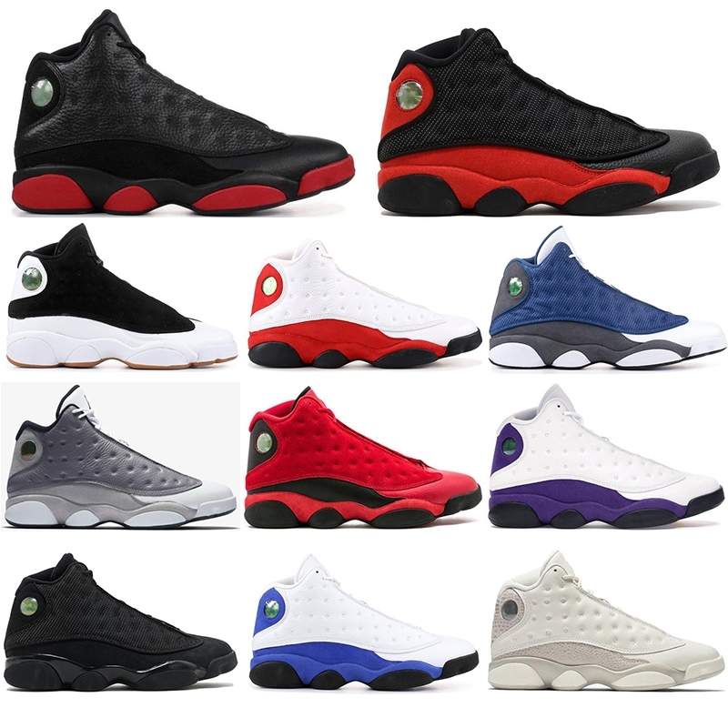

Wholesale Fashion 13s jumpman 13 Basketball Shoes for male DEFINING MOMENTS Atmosphere Grey mens Sport Sneakers Trainers shoe size 40-47