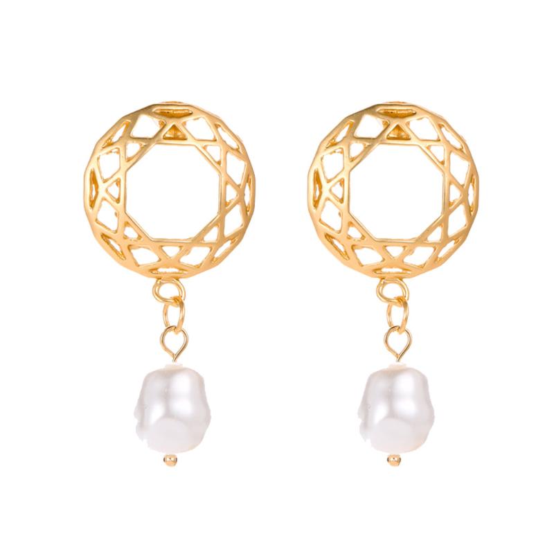 

New 2021 Personality Earrings For Women Oorbellen Creative Geometric Polygonal Shaped Bead Earrings Ladies Jewelry Gift Brincos