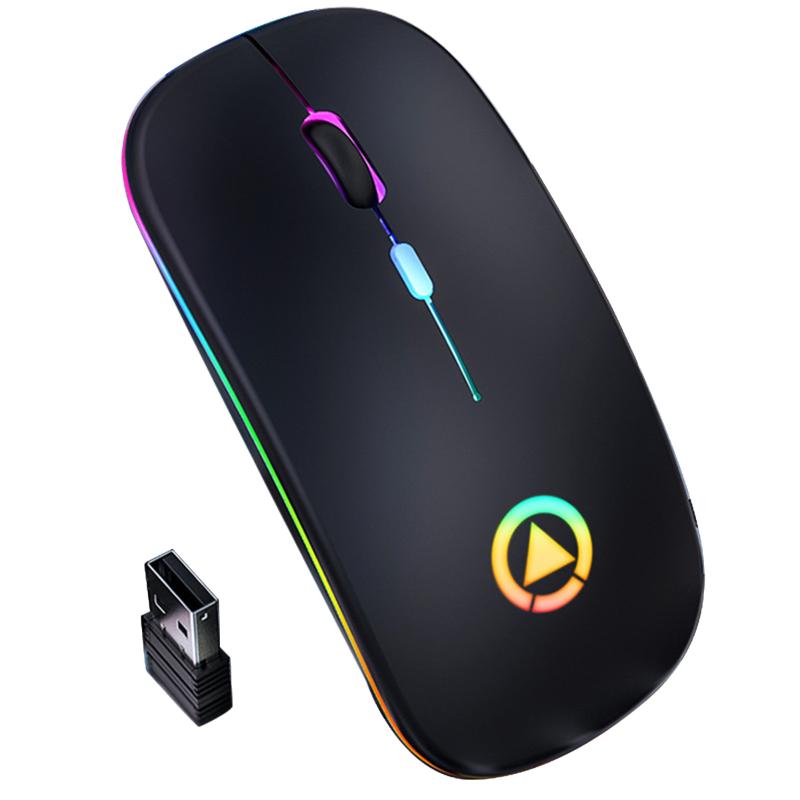 

Optical USB Wireless Silent Mouse With 2.4Ghz Receiver Super Slim LED Backlight Gaming Mice For Mac Notebook Laptop
