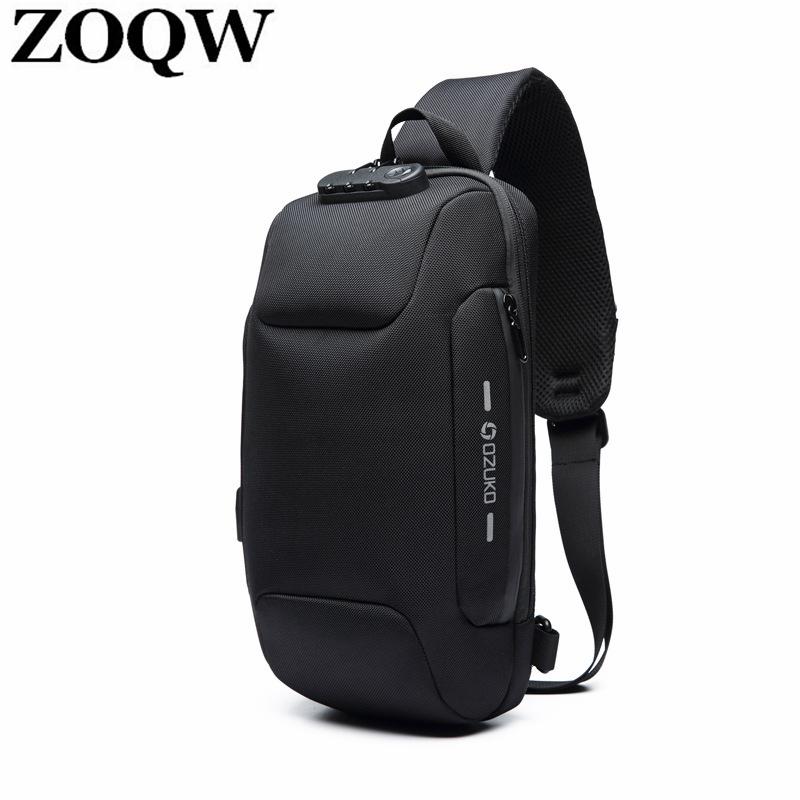 

ZOQW 2021 New Multifunction Crossbody Bag for Anti-theft Shoulder Messenger Bags Waterproof Short Trip Chest Bag Pack, Black