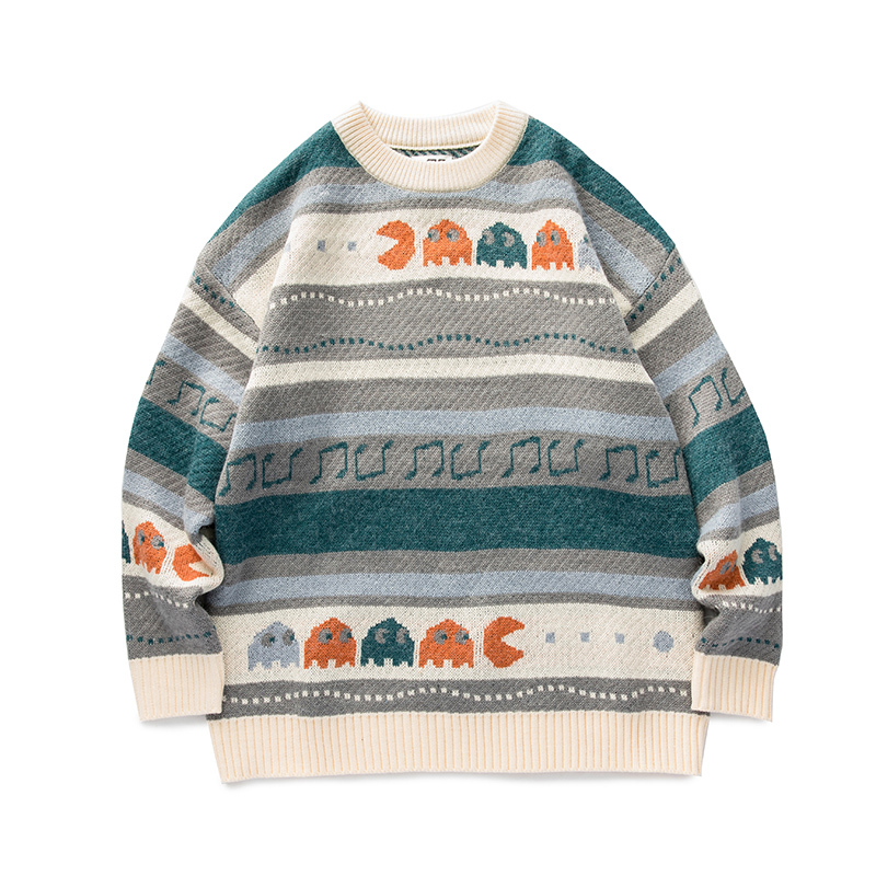 

New Men Greedy Snake Winter Sweaters 2021 Mens O-neck Korean Fashions Sweater Women Casual Harajuku Clothes Zfvi