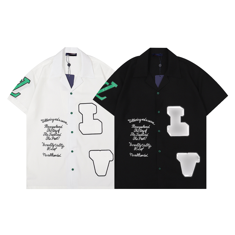 

Men' shirt new summer short-sleeved printed polo shirt hip-hop T-shirt embroidery pattern cotton jacquard letter Paris trend clothing a38, Make up for price