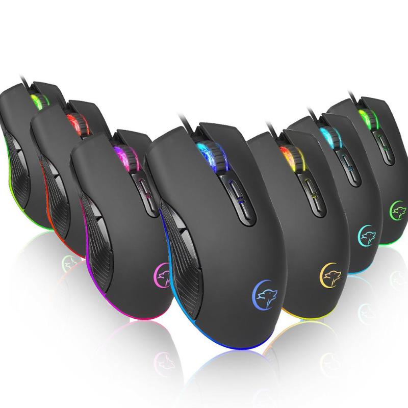 

EastVita 4 Colors Lighting Gaming Mouse Wired Gaming Mouse 4 Modes Adjustable Dpi for PC Laptop