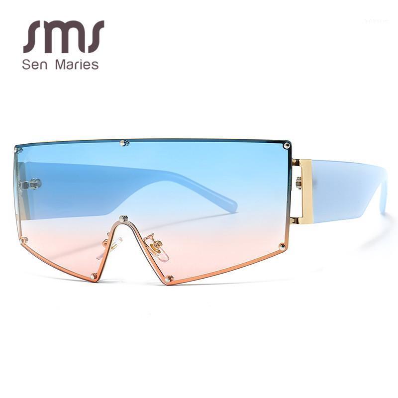 

Vintage Black Oversized Sunglasses Women Brand Designer One Piece Steampunk Sun glasses Men Square Goggle Shades Glasses UV4001