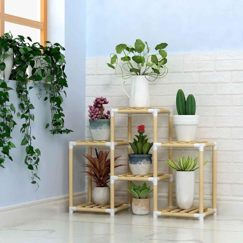 

Multi-Tier Flower Stands Wooden Plant Shelves Plants Garden Storage Rack Pots Organizer Holder Display Shelves for Indoor Decor1