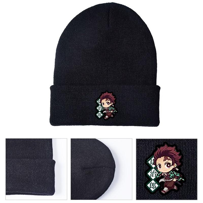 

Anime Demon Slayer: Kimetsu No Yaiba Cartoon Hat Men Women Knit Cap Knitted Hat Skullies Warm Winter Unisex Ski Hip Hop
