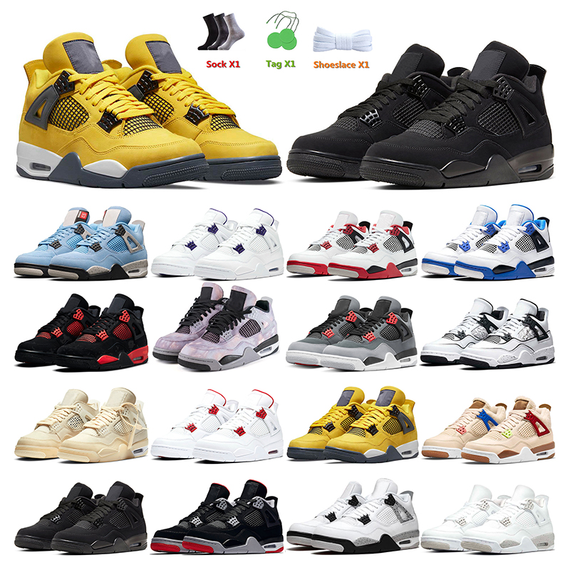 

basketball shoes 4s men black cat sail zen master university bule fired Red Thunder Purple Metallic womens mens trainers sports sneakers outdoor