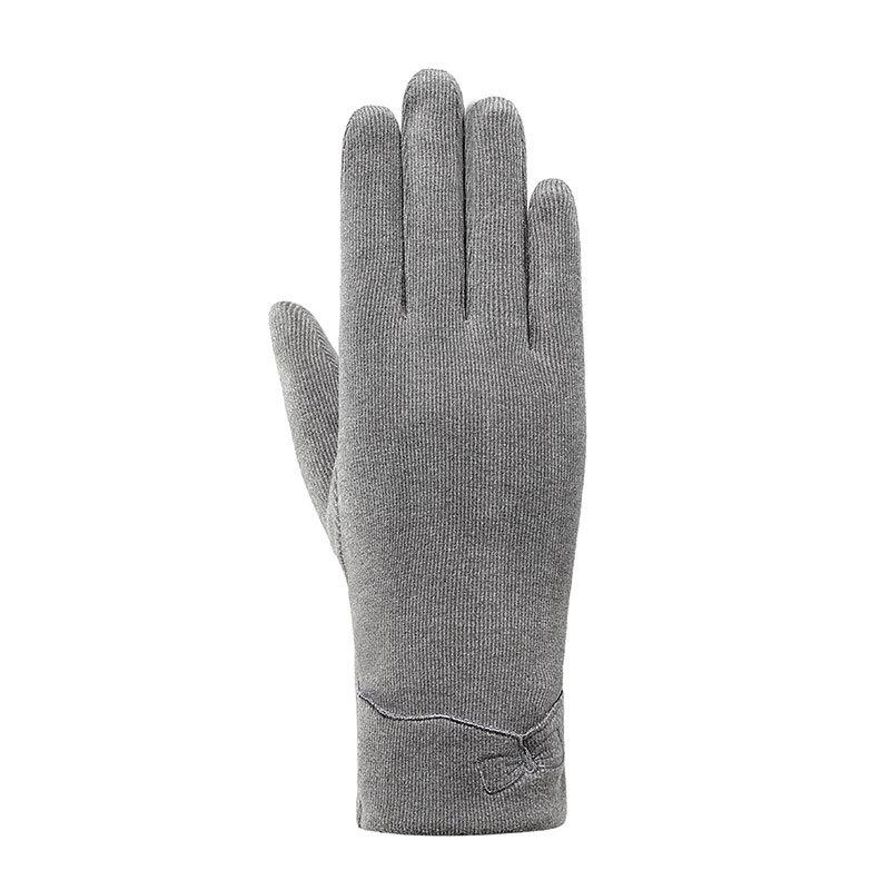 

Female Cute Elegant Bow Flanging Sport Cycling Mittens Women Winter Keep Warm Soft Breathable Touch Screen Driving Gloves I15