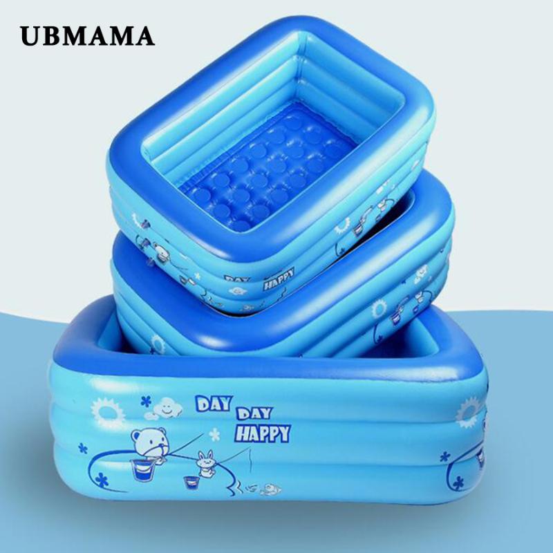 

Plastic 3 separate chambers inflatable bottom square pool children baby baby play pool inflatable bathtub