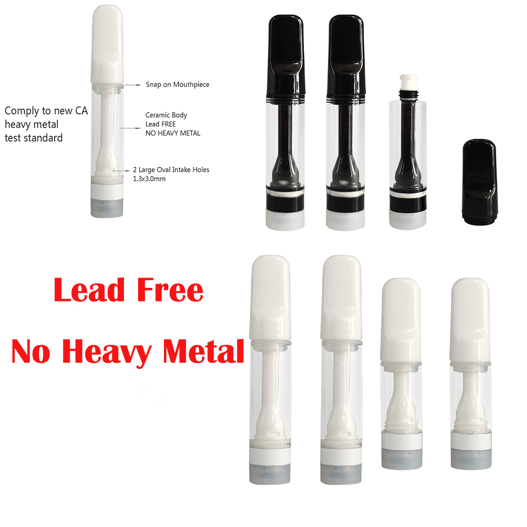 

Lead Free Full Ceramic Vape Cartridges Oil Cartridge 1ml 0.8ml 0.5ml Carts 510 Thread Disposable Vapes E Cigs Custom Packaging OEM