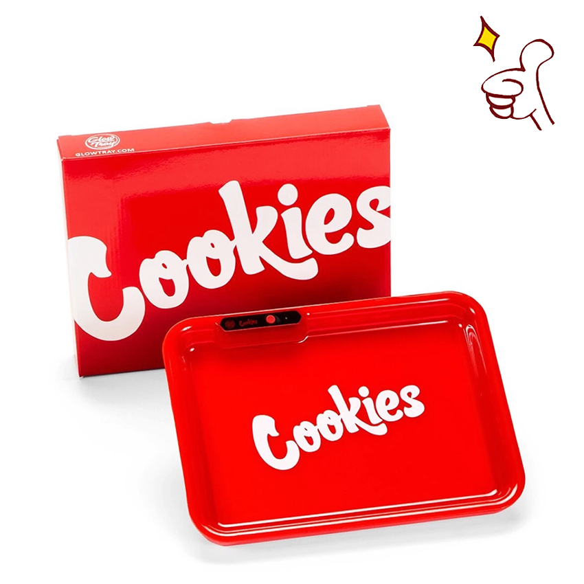 

7 Colors LED Glow Rolling Tray Rechargeable Cookies Runtz Backwoods Labs Featured Dry Herb Storage Holder Voice Control Extensive Use