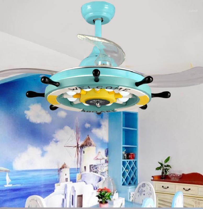 

Children's room fan light invisible fan light led chandelier1