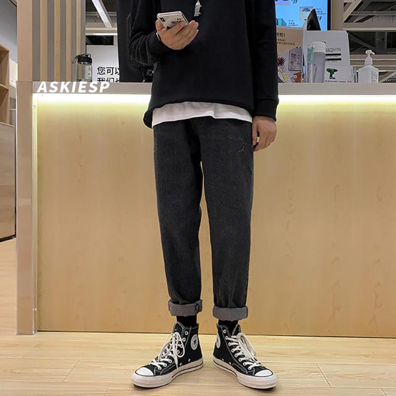 

JUSTAR Men' autumn new small leg pants casual fashion fashionable jeans, Blue