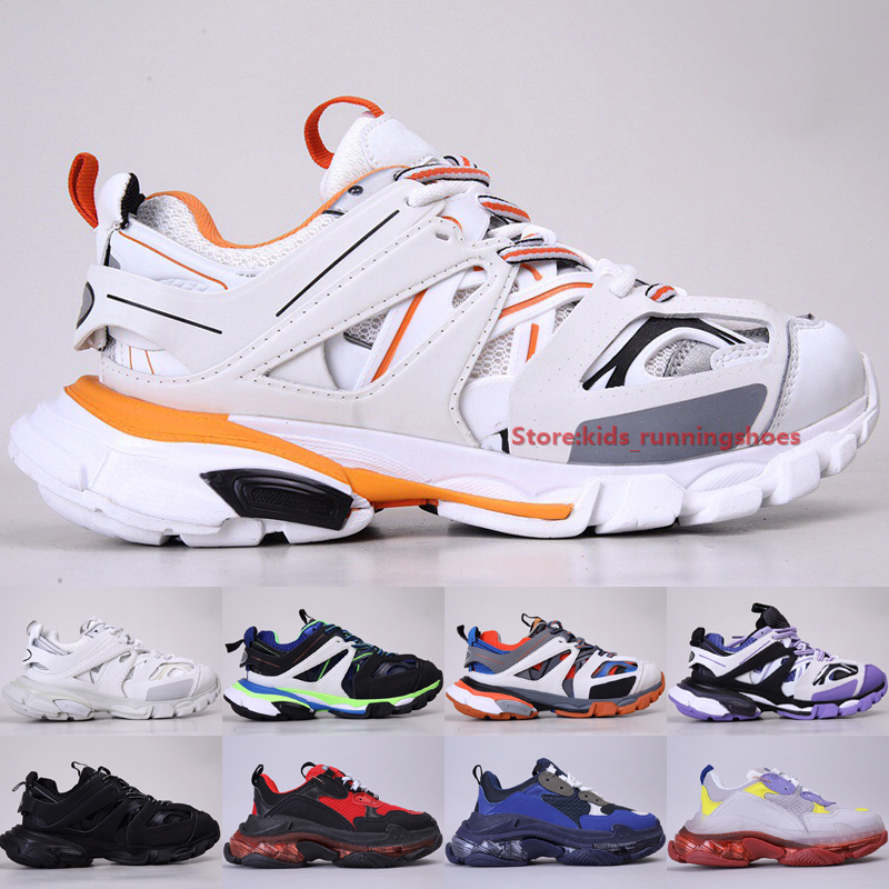 

French Fashion Track Sneaker Tess S. Gomma Trek Low Sneakers 3.0 Men Women Platform Shoes Triple S Clear Sole Running Shoes, #009 purple