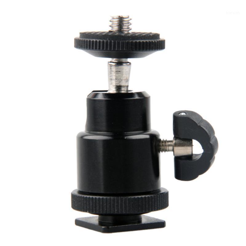 

Andoer Aluminium Alloy Mini Ball Head 1/4" Standard Screw Hole Mount with Flash Shoe For DSLR SLR Digital Camera Mini DV Monitor1