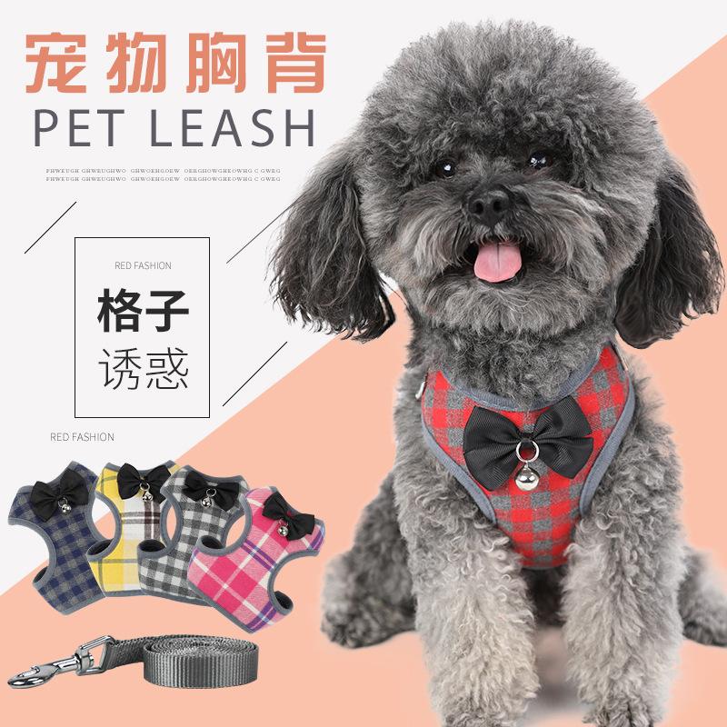 

Free Shipping Luxury Elegant Pet Dog Products Net Cloth Grid Night Dress Harnesses Leads Leashes Goods, Red
