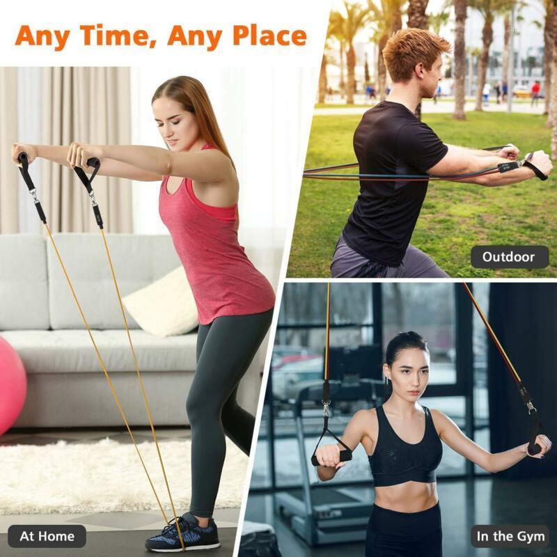 

Professional Sports Resistance Band Kit Extreme Workout Total-Body Training Home Gym Best for Beginner 11PCS Set Fitness1