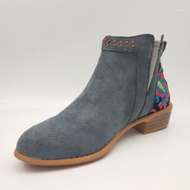 

women ankle boots college style winter low square matching short tube women's boots cross-border new fashion women's short1, Black