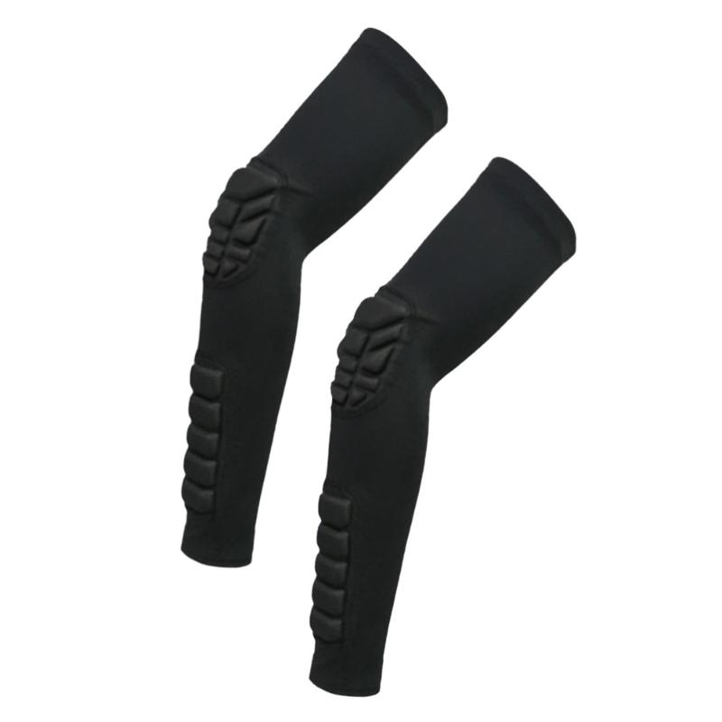 

1 Pair Sports Arm Sleeve Elbow Sleeve Long Elbow Protector Riding Bike Sleeves for Outdoor Playing Basketball (M, Black
