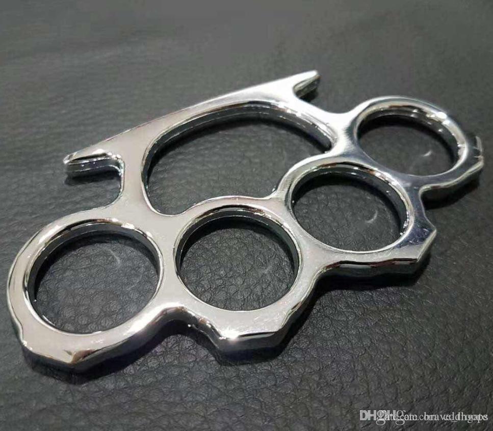 

2PCS Silver Gold and Black Thin Steel Brass knuckle dusters Self defence Gear Free Shipping 785