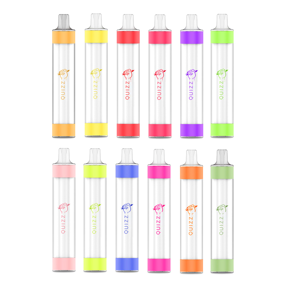 

Quizz RGB Flash Rechargeable 2600Puffs Disposable Vape e cigarettes 900mAh 9ml Filled 100% Anti-Leak US Local Warehouse