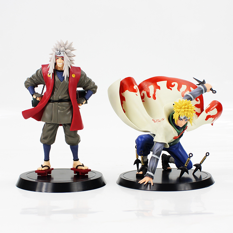 

2styles 14-18cm Anime Naruto Shippuden Minato Jiraiya Figure Toys Pvc Model Collection Doll for Kids Gift X0121, Jiraiya in bag
