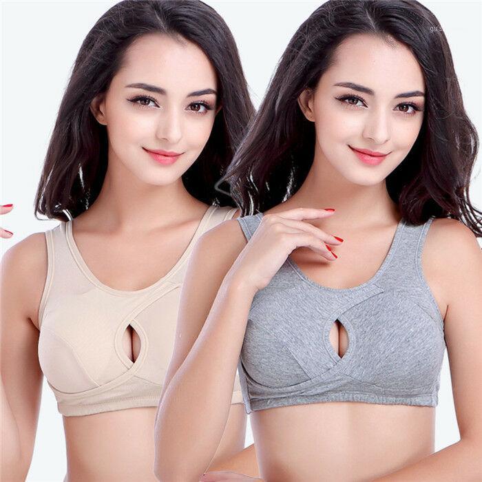 

Women Sport Bra Breathable Top Running Yoga Brassiere Fitness Sports Tank Top Female Cotton Yoga Bra Anti-sagging Sports1, Gray