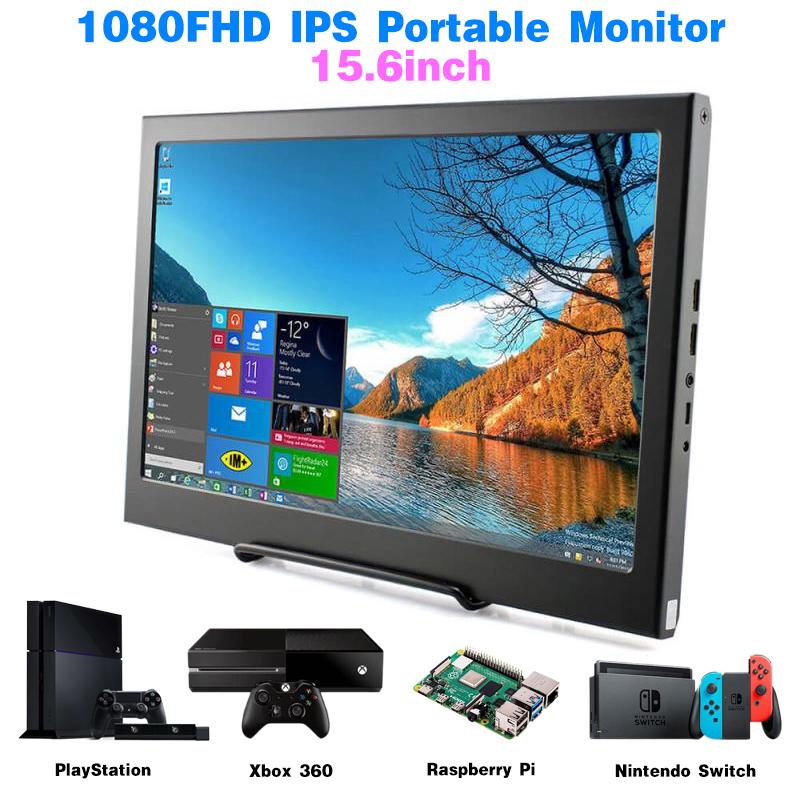 

1080P thin portable lcd hd monitor 15.6 usb for laptop,phone,xbox,switch,respberry pi and ps4 portable lcd gaming monitor