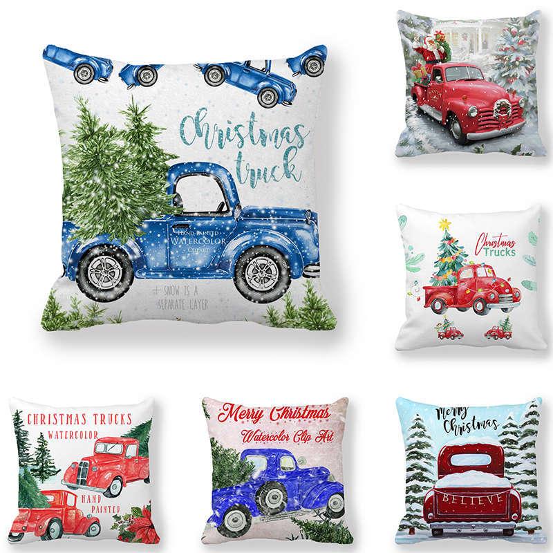 

GZTZMY Christmas Ornaments Merry Christmas Decorations for Home New Year 2021 Navidad Natal Car Pine Cushion Cover 45x45cm, 18
