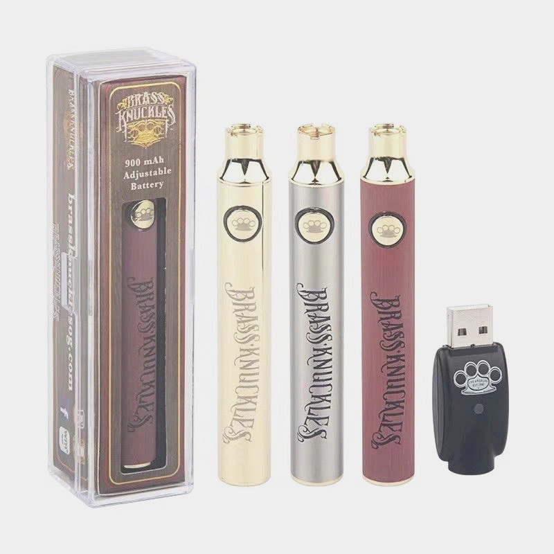 

sigaretta electronica 510 thread battery brass knuckles vape batteries 900mah gold silvier wood color adjust voltage with packaging box dhl