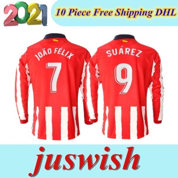 

20 21 Long sleeve Atletico SUÃREZ Madrid home away 3RD Soccer Jerseys 2020 2021 CORREA Camisetas de fÃºtbol Long sleeve JOAO FELIX football s, Black;yellow