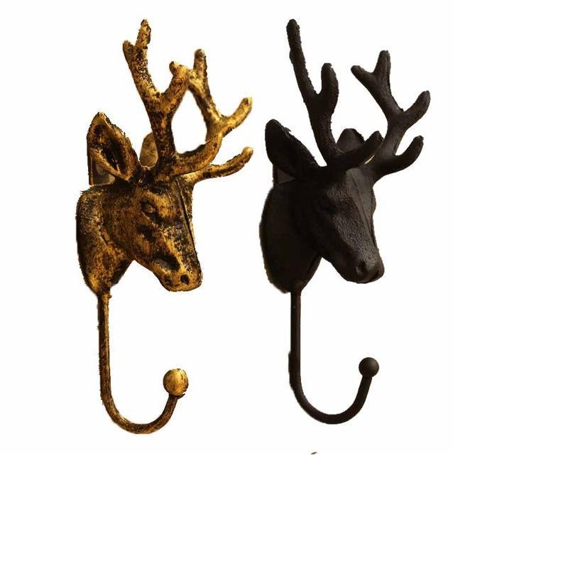 

European-style clothing store display racks coat hanger clothes shop wall iron wall hooks deer hanging point