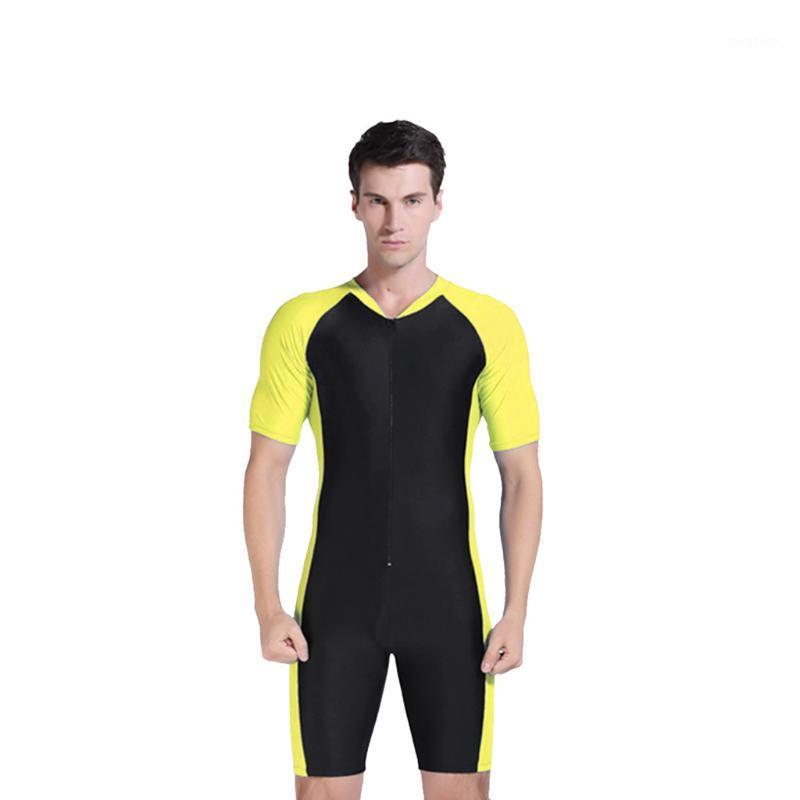 

New Selling Surfing Wetsuits For Male Swimwear Man One Piece Short Sleeve 2mm Neoprene Conjoined Diving Suit Thin Wetsuit HOT #F1