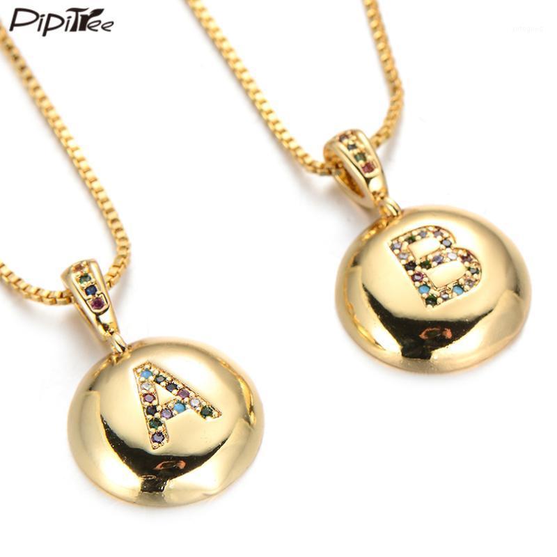 

Chokers Pipitree Cubic Zirconia Women Girls Initial Letter Necklace CZ Jewelry Alphabet Charm Pendant Collier Femme1