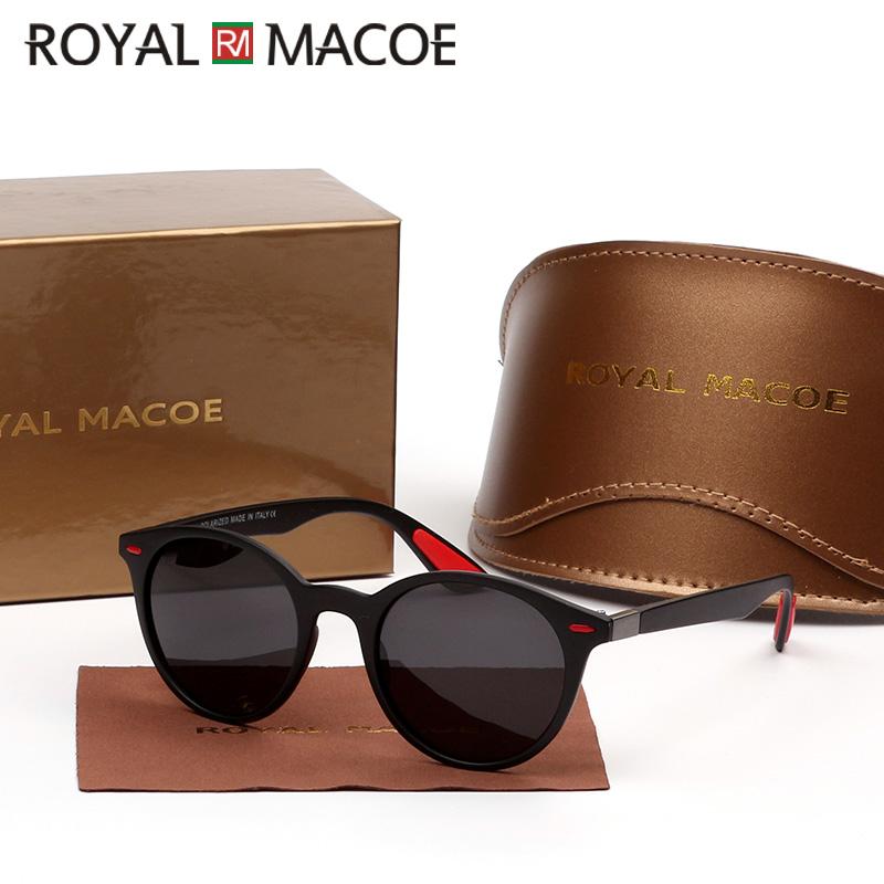 

ROYAL MACOE Retro Sunglasses Men Polarized Sunglasses Men Men/women Mirror Square Gafas De Sol Hombre