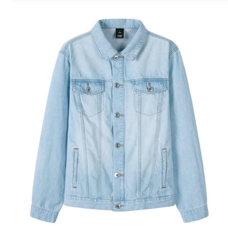 

Men Denim Jacket Men Washed Denim Jacket Classic Denim Jacket with Collar for Men Casual Fashion Spring Autumn Clothes, Dark blue